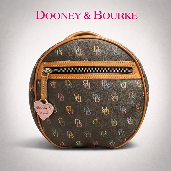 Dooney & Bourke Handbags - DOONEY & BOURKE Vintage Multicolor DB Round Mini Backpack Rainbow Zipper | EUC